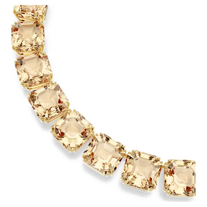 Millenia Necklace Octagon Cut, Caramel, Gold-Tone Plated Millenia Necklace Octagon Cut, Caramel, Gold-Tone Plated