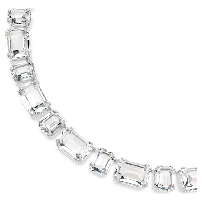 Millenia Necklace Octagon Cut, White, Rhodium Plated Millenia Necklace Octagon Cut, White, Rhodium Plated