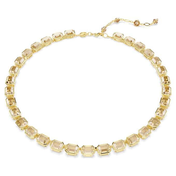 Millenia Necklace Octagon Cut, Yellow, Gold-Tone Plated Millenia Necklace Octagon Cut, Yellow, Gold-Tone Plated