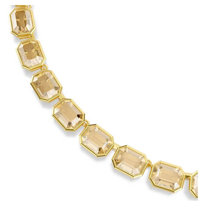 Millenia Necklace Octagon Cut, Yellow, Gold-Tone Plated Millenia Necklace Octagon Cut, Yellow, Gold-Tone Plated
