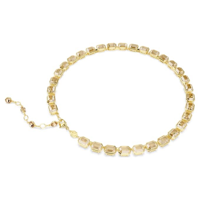 Millenia Necklace Octagon Cut, Yellow, Gold-Tone Plated Millenia Necklace Octagon Cut, Yellow, Gold-Tone Plated