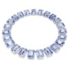 Millenia Necklace Oversized Crystals, Octagon Cut, Blue, Rhodium Plated Millenia Necklace Oversized Crystals, Octagon Cut, Blue, Rhodium Plated