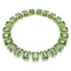 Millenia Necklace Oversized Crystals, Octagon Cut, Green, Gold-Tone Plated Millenia Necklace Oversized Crystals, Octagon Cut, Green, Gold-Tone Plated