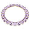 Millenia Necklace Oversized Crystals, Octagon Cut, Purple, Gold-Tone Plated Millenia Necklace Oversized Crystals, Octagon Cut, Purple, Gold-Tone Plated