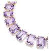 Millenia Necklace Oversized Crystals, Octagon Cut, Purple, Gold-Tone Plated Millenia Necklace Oversized Crystals, Octagon Cut, Purple, Gold-Tone Plated