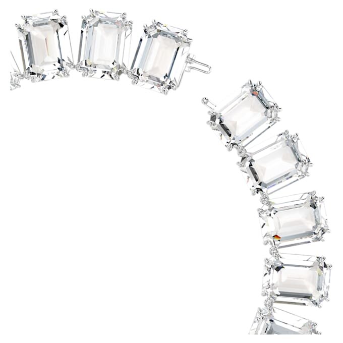 Millenia Necklace Oversized Crystals, Octagon Cut, White, Rhodium Plated Millenia Necklace Oversized Crystals, Octagon Cut, White, Rhodium Plated