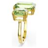 Millenia Open Ring Octagon Cut, Green, Gold-Tone Plated Millenia Open Ring Octagon Cut, Green, Gold-Tone Plated