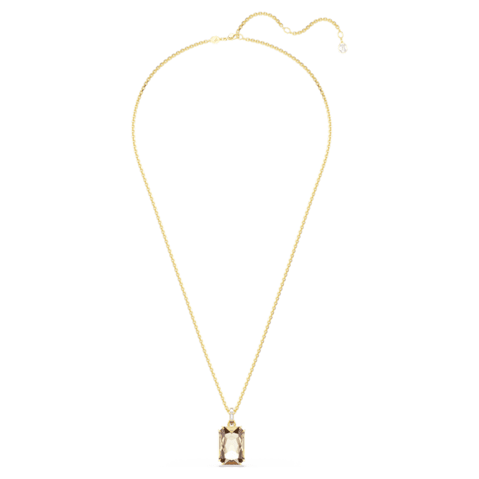 Millenia Pendant Octagon Cut, Caramel, Gold-Tone Plated Millenia Pendant Octagon Cut, Caramel, Gold-Tone Plated