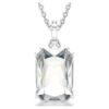 Millenia Pendant Octagon Cut, White, Rhodium Plated Millenia Pendant Octagon Cut, White, Rhodium Plated