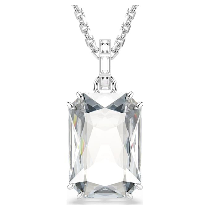Millenia Pendant Octagon Cut, White, Rhodium Plated Millenia Pendant Octagon Cut, White, Rhodium Plated