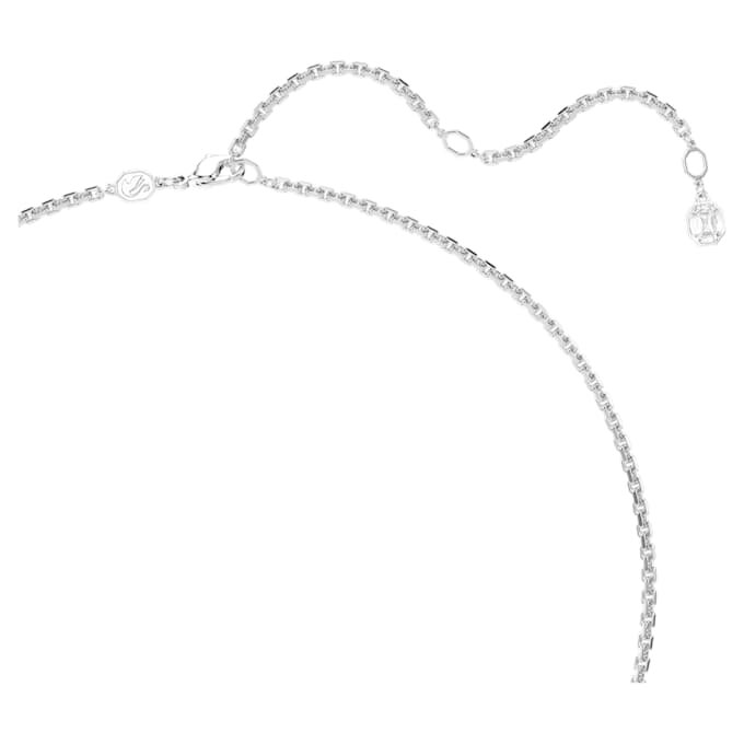 Millenia Pendant Octagon Cut, White, Rhodium Plated Millenia Pendant Octagon Cut, White, Rhodium Plated