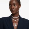 Constella Drop Earrings Round Cut, White, Rhodium Plated Constella Drop Earrings Round Cut, White, Rhodium Plated