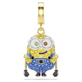 Minions Bob Charm Pavé, Multicolored, Gold-Tone Plated