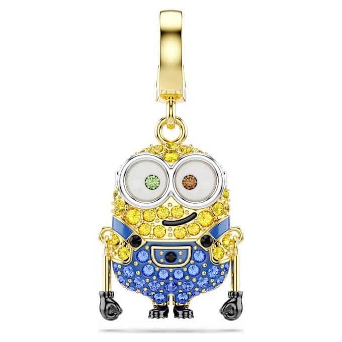 Minions Bob Charm Pavé, Multicolored, Gold-Tone Plated Minions Bob Charm Pavé, Multicolored, Gold-Tone Plated