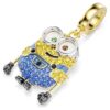 Minions Bob Charm Pavé, Multicolored, Gold-Tone Plated Minions Bob Charm Pavé, Multicolored, Gold-Tone Plated