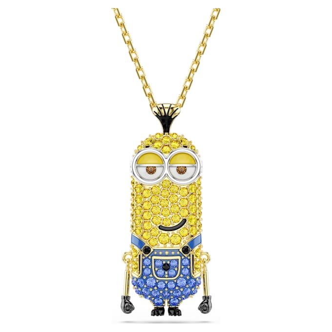 Minions Kevin Pendant Pavé, Multicolored, Gold-Tone Plated Minions Kevin Pendant Pavé, Multicolored, Gold-Tone Plated