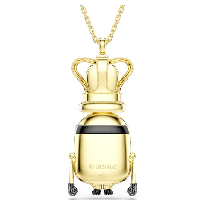Minions King Bob Pendant Pavé, Multicolored, Gold-Tone Plated Minions King Bob Pendant Pavé, Multicolored, Gold-Tone Plated