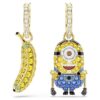 Minions Stuart and Banana Drop Earrings Pavé, Mini, Multicolored, Gold-Tone Plated Minions Stuart and Banana Drop Earrings Pavé, Mini, Multicolored, Gold-Tone Plated