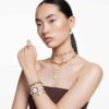 Sublima Layered Pendant White, Gold-Tone Plated