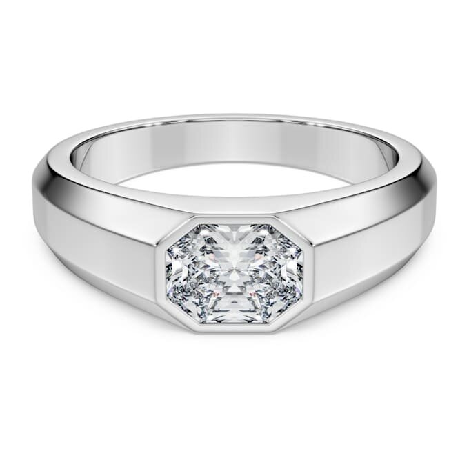 Octagon Band Ring Lab-Grown Diamonds 1.0 Ct Tw, Octagon Shape, 14K White Gold Octagon Band Ring Lab-Grown Diamonds 1.0 Ct Tw, Octagon Shape, 14K White Gold