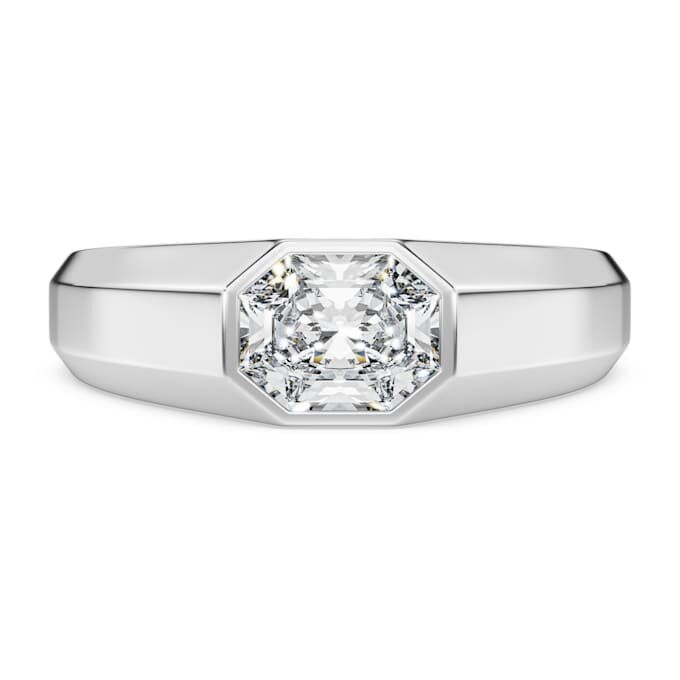 Octagon Band Ring Lab-Grown Diamonds 1.0 Ct Tw, Octagon Shape, 14K White Gold Octagon Band Ring Lab-Grown Diamonds 1.0 Ct Tw, Octagon Shape, 14K White Gold