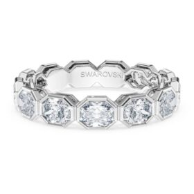Octagon Band Ring Lab-Grown Diamonds 2.4 Ct Tw, Octagon Shape, 14K White Gold