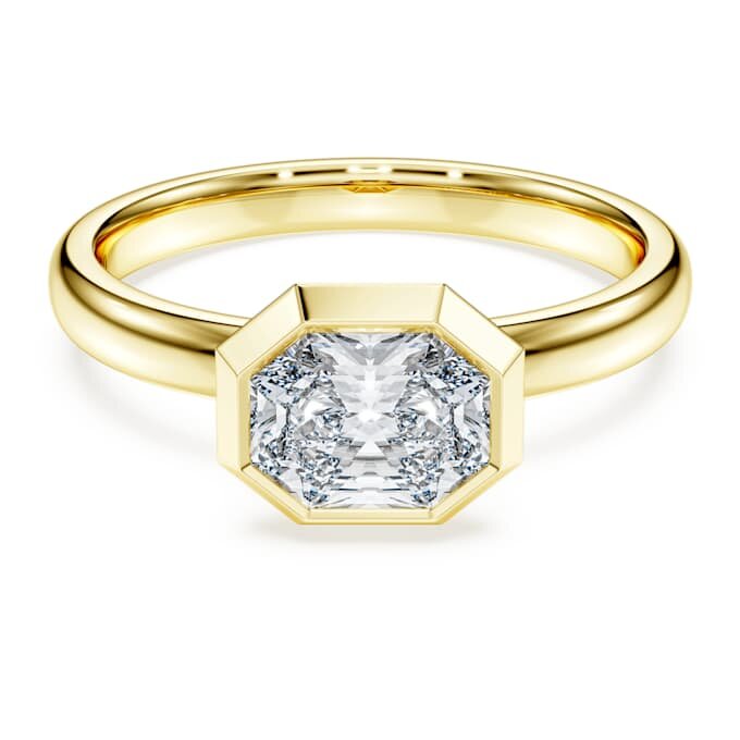 Octagon Bezel Ring Lab-Grown Diamonds 1.0 Ct Tw, Octagon Shape, 14K Yellow Gold Octagon Bezel Ring Lab-Grown Diamonds 1.0 Ct Tw, Octagon Shape, 14K Yellow Gold