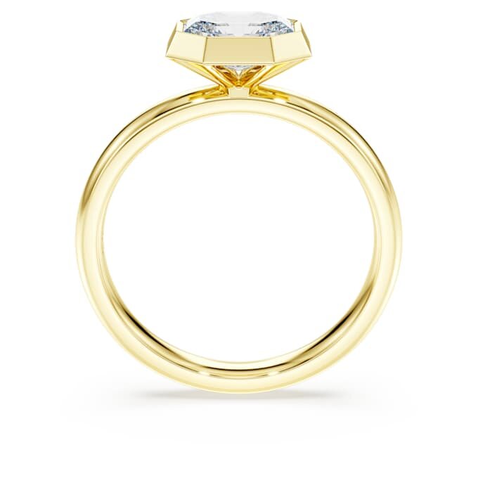 Octagon Bezel Ring Lab-Grown Diamonds 1.0 Ct Tw, Octagon Shape, 14K Yellow Gold Octagon Bezel Ring Lab-Grown Diamonds 1.0 Ct Tw, Octagon Shape, 14K Yellow Gold