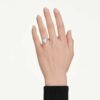 Octagon Bezel Ring Lab-Grown Diamonds 2.0 Ct Tw, Octagon Shape, 14K White Gold