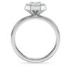 Octagon Bezel Ring Lab-Grown Diamonds 2.0 Ct Tw, Octagon Shape, 14K White Gold