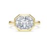 Octagon Bezel Ring Lab-Grown Diamonds 3.0 Ct Tw, Octagon Shape, 14K Yellow Gold Octagon Bezel Ring Lab-Grown Diamonds 3.0 Ct Tw, Octagon Shape, 14K Yellow Gold