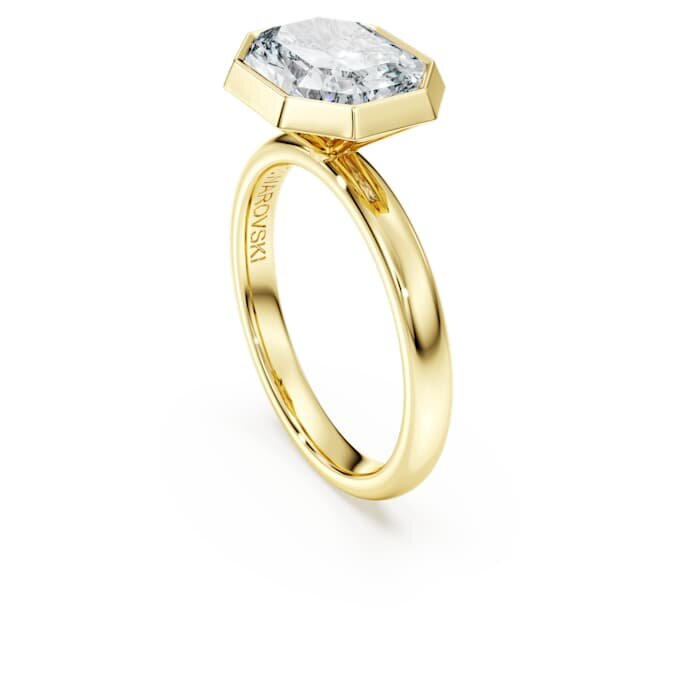 Octagon Bezel Ring Lab-Grown Diamonds 3.0 Ct Tw, Octagon Shape, 14K Yellow Gold Octagon Bezel Ring Lab-Grown Diamonds 3.0 Ct Tw, Octagon Shape, 14K Yellow Gold