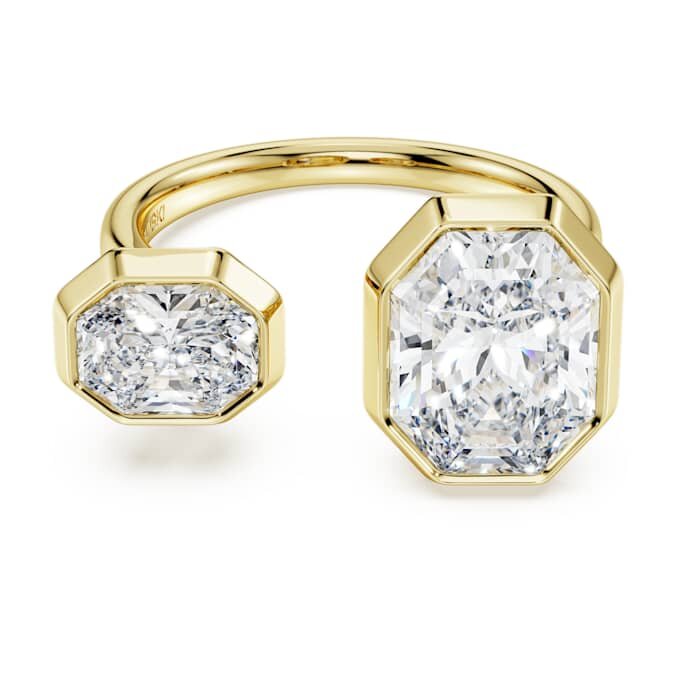 Octagon Bezel Ring Lab-Grown Diamonds 4.10 Ct Tw, Octagon Shape, 18K Yellow Gold Octagon Bezel Ring Lab-Grown Diamonds 4.10 Ct Tw, Octagon Shape, 18K Yellow Gold
