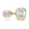 Octagon Bezel Ring Lab-Grown Diamonds 4.10 Ct Tw, Octagon Shape, 18K Yellow Gold Octagon Bezel Ring Lab-Grown Diamonds 4.10 Ct Tw, Octagon Shape, 18K Yellow Gold