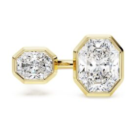 Octagon Bezel Ring Lab-Grown Diamonds 4.10 Ct Tw, Octagon Shape, 18K Yellow Gold Octagon Bezel Ring Lab-Grown Diamonds 4.10 Ct Tw, Octagon Shape, 18K Yellow Gold