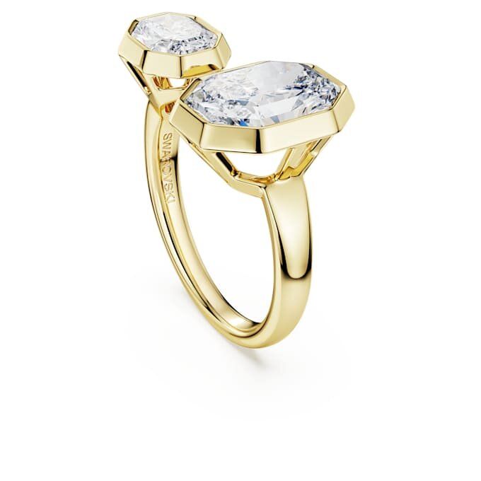 Octagon Bezel Ring Lab-Grown Diamonds 4.10 Ct Tw, Octagon Shape, 18K Yellow Gold Octagon Bezel Ring Lab-Grown Diamonds 4.10 Ct Tw, Octagon Shape, 18K Yellow Gold