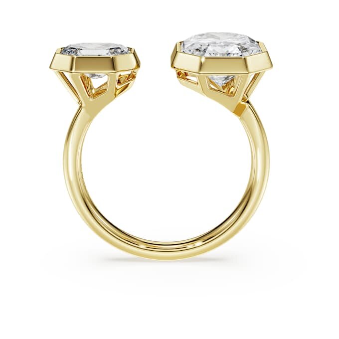 Octagon Bezel Ring Lab-Grown Diamonds 4.10 Ct Tw, Octagon Shape, 18K Yellow Gold Octagon Bezel Ring Lab-Grown Diamonds 4.10 Ct Tw, Octagon Shape, 18K Yellow Gold