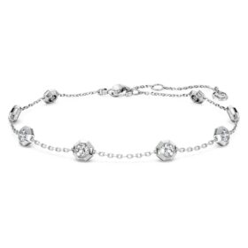 Octagon Bracelet Lab-Grown Diamonds 0.8 Ct Tw, Round Shape, Sterling Silver