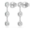 Octagon Drop Earrings Lab-Grown Diamonds 0.6 Ct Tw, Round Shape, Sterling Silver Octagon Drop Earrings Lab-Grown Diamonds 0.6 Ct Tw, Round Shape, Sterling Silver