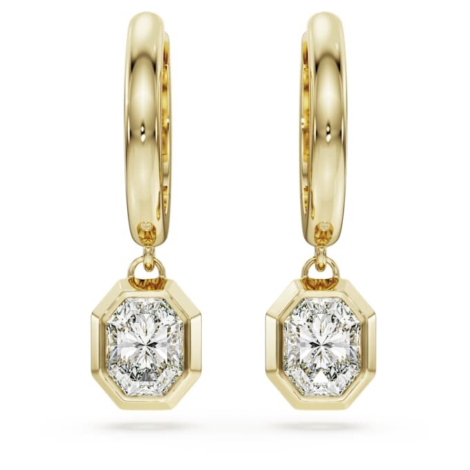 Octagon Drop Earrings Lab-Grown Diamonds 1.0 Ct Tw, Octagon Shape, 14K Yellow Gold Octagon Drop Earrings Lab-Grown Diamonds 1.0 Ct Tw, Octagon Shape, 14K Yellow Gold