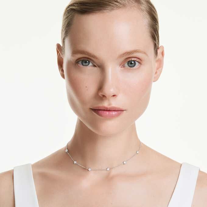 Octagon Necklace Lab-Grown Diamonds 0.7 Ct Tw, Round Shape, Sterling Silver Octagon Necklace Lab-Grown Diamonds 0.7 Ct Tw, Round Shape, Sterling Silver