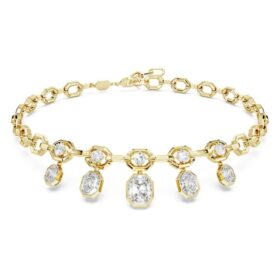 Octagon Necklace Lab-Grown Diamonds 12.56 Ct Tw, Mixed Shapes, 18K Yellow Gold