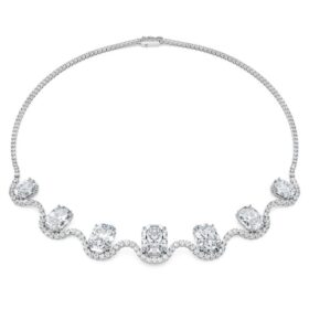Octagon Necklace Lab-Grown Diamonds 37.70 Ct Tw, Octagon Shape, 18K White Gold Octagon Necklace Lab-Grown Diamonds 37.70 Ct Tw, Octagon Shape, 18K White Gold