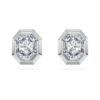 Octagon Stud Earrings Lab-Grown Diamonds 1.0 Ct Tw, Octagon Shape, 14K White Gold Octagon Stud Earrings Lab-Grown Diamonds 1.0 Ct Tw, Octagon Shape, 14K White Gold