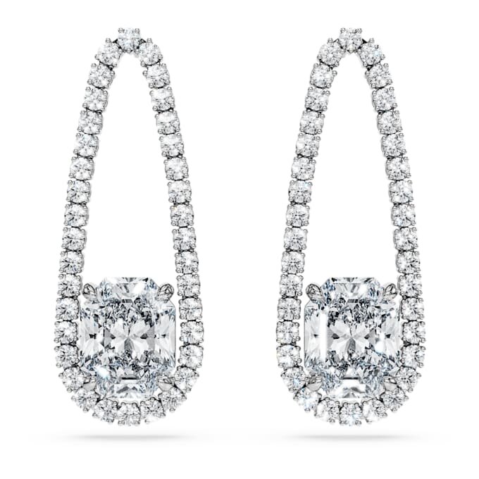 Octagon Tennis Earrings Lab-Grown Diamonds 7.95 Ct Tw, Mixed Shapes, 18K White Gold Octagon Tennis Earrings Lab-Grown Diamonds 7.95 Ct Tw, Mixed Shapes, 18K White Gold