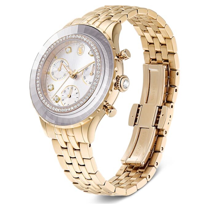 Octea Chrono Watch Swiss Made, Metal Bracelet, Gold Tone, Champagne Gold-Tone Finish Octea Chrono Watch Swiss Made, Metal Bracelet, Gold Tone, Champagne Gold-Tone Finish