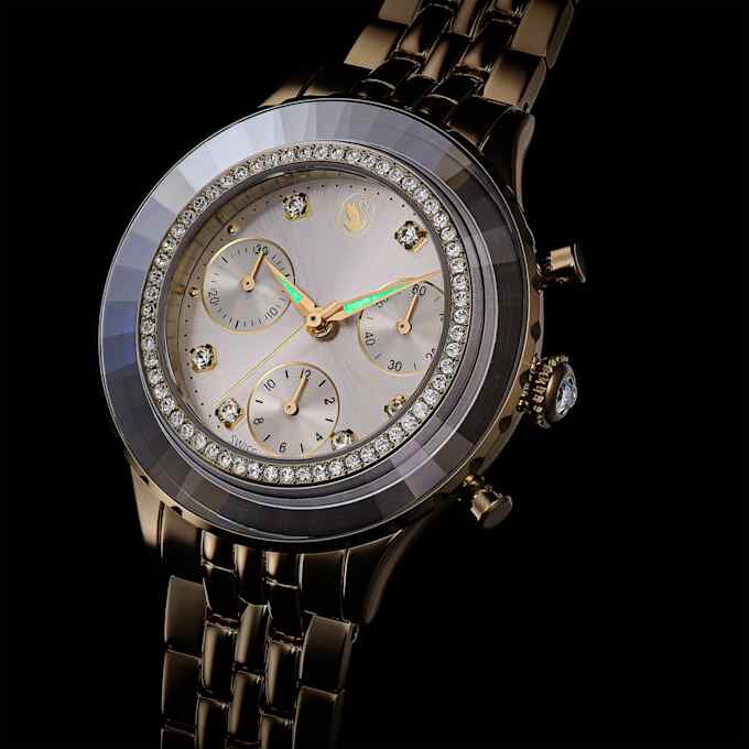 Octea Chrono Watch Swiss Made, Metal Bracelet, Gold Tone, Champagne Gold-Tone Finish Octea Chrono Watch Swiss Made, Metal Bracelet, Gold Tone, Champagne Gold-Tone Finish