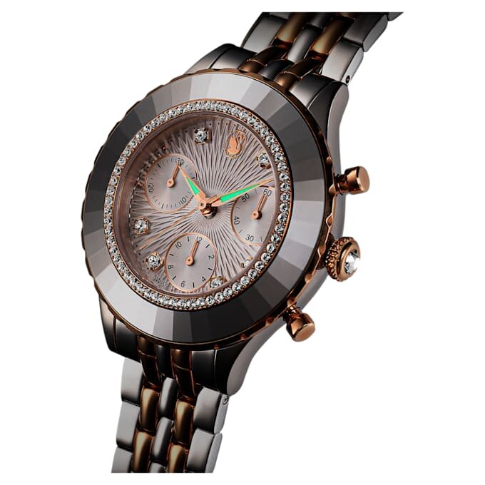 Octea Chrono Watch Swiss Made, Metal Bracelet, Rose Gold Tone, Mixed Metal Finish Octea Chrono Watch Swiss Made, Metal Bracelet, Rose Gold Tone, Mixed Metal Finish