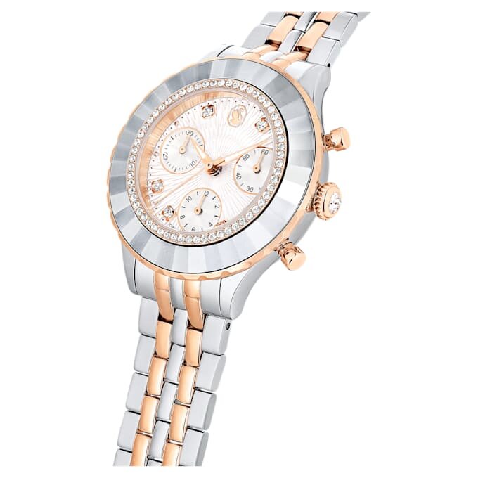 Octea Chrono Watch Swiss Made, Metal Bracelet, Rose Gold Tone, Mixed Metal Finish Octea Chrono Watch Swiss Made, Metal Bracelet, Rose Gold Tone, Mixed Metal Finish