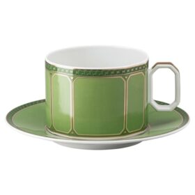 Signum Cup with Saucer Porcelain, Green